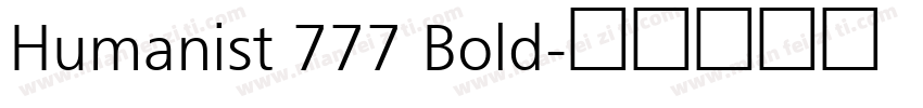 Humanist 777 Bold字体转换